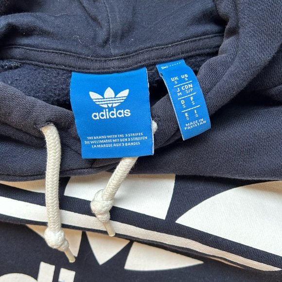 Adidas navy with white logo women’s hoodie ,size S - Picture 4 of 11